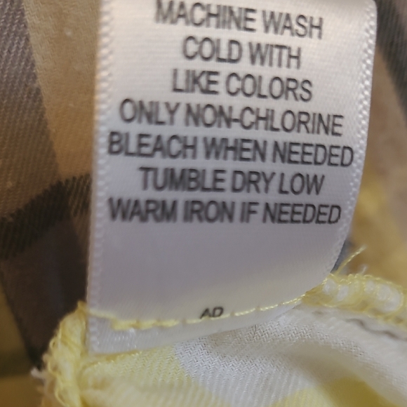 Croft & Barrow Yellow & Grey Plaid Shirt - Picture 7 of 7